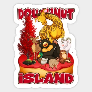 The Doughnut Island Sticker